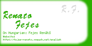 renato fejes business card